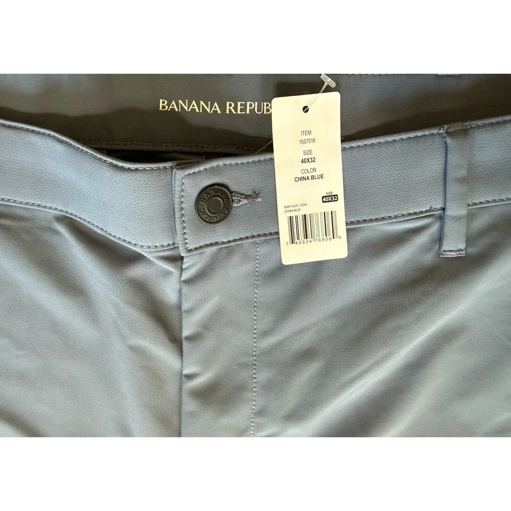 NWT Banana Republic Tech Performance Pants Blue Mens Size‎ 40x32